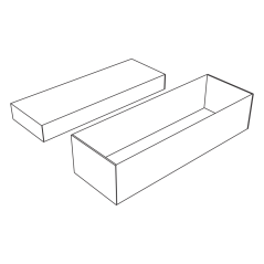 Long Two-Piece Gift Box Dieline – Custom Sizes | MAZUS