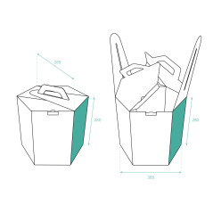 Gift Box with Handle for Tree Cake