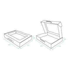 Aaltopahvinen salkkupakkaus kahvalla