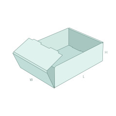 FEFCO 0422 – Taitettava tarjotin 3D-esikatselulla | MAZUS