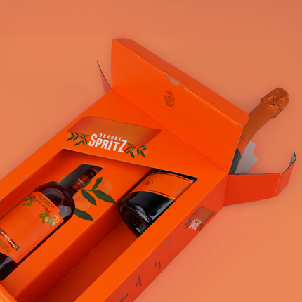 Yksilöllinen juomalaatikko offset-painatuksella ja UV-lakkauksella