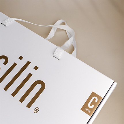 Textile packaging with custom printing