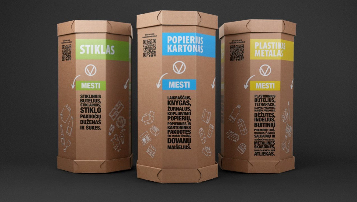 Recycling Boxes with Custom Print for EKONOVUS Promotional Campaign